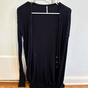Free People Black Cardigan